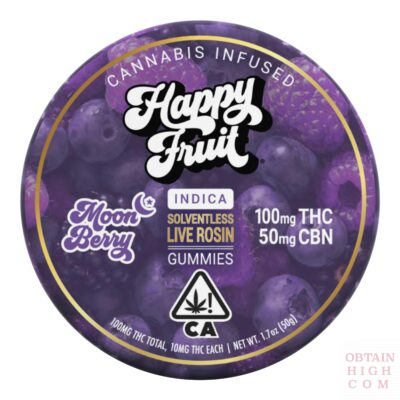 Moon Berry Rosin Cannabis Gummies 2:1 THC:CBN by Happy Fruit